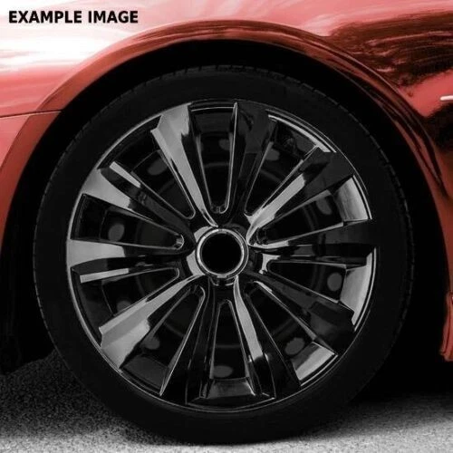 Juego de 4 tapacubos de 15" para protector de cubierta de rueda completa negro se adapta a Saab Foto 3 de 4