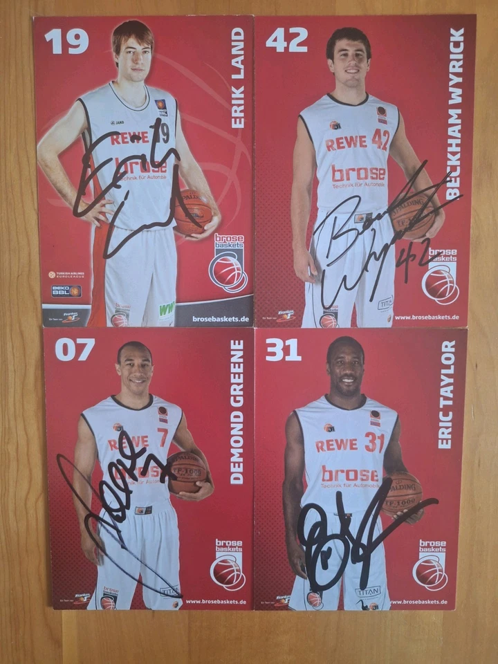 4 # Autogrammkarten # Sport # Basketball 🏀 # Brose Baskets Bamberg ⛹️ - Bild 1 von 1