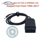 Interface de Diagnostic OBD2 HEX V2 V25.3 USB – Compatible VW®, Audi®, Škoda®