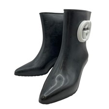 Stivali Gucci tacco ad incastro gomma nero EU37/US7 119524c