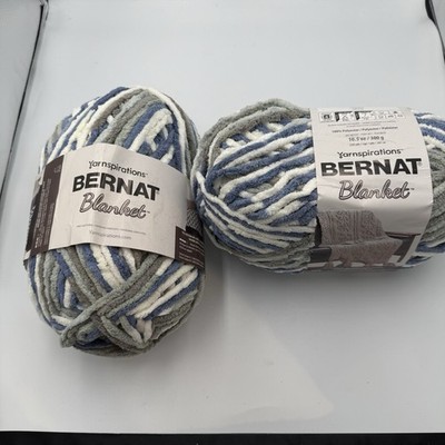 Bernat Blanket Yarn Lot of 2 Skeins Countryside 10.5 oz 220 Yds Super Bulky