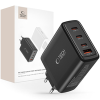 Tech-Protect NC100W-GAN 4-PORT NETZWERK-LADEGERÄT PD100W/QC3.0 Schwarz