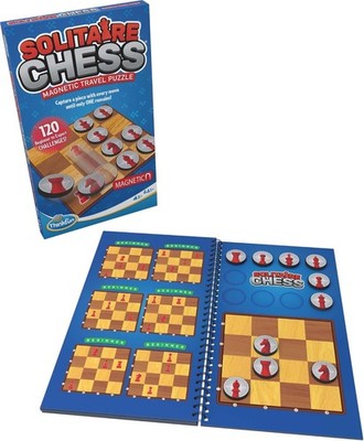 ThinkFun Solitaire Chess Magnetic Travel Puzzle - Engaging Logic Game & STEM... 