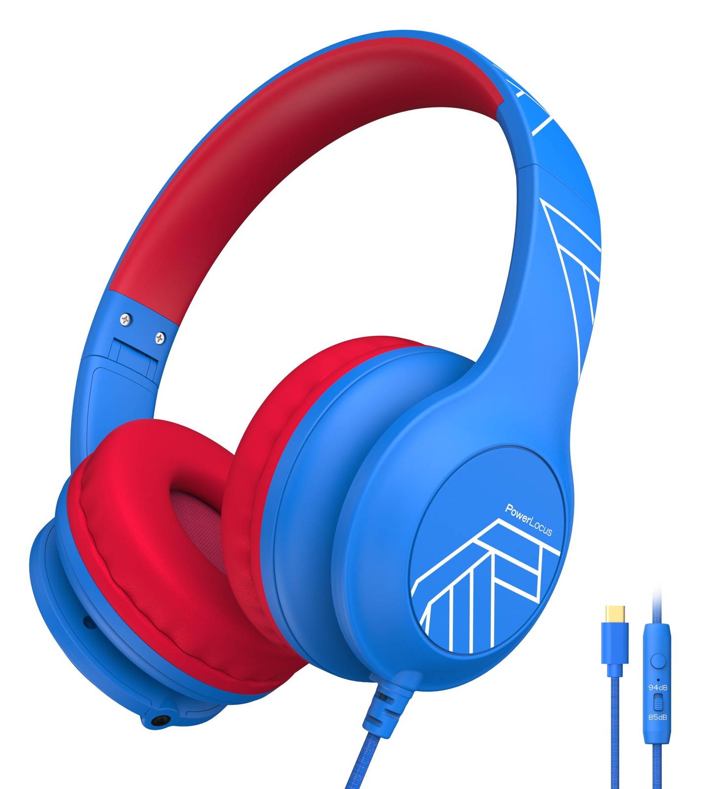 Casque filaire enfants avec micro antibruit pour cours en ligne bleu