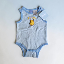 Disney Baby Winnie the Pooh Blue Sleeveless Bodysuit One-Piece 6-9M Snap