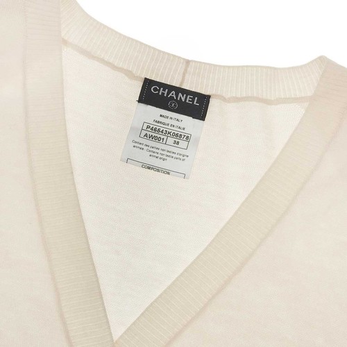CHANEL Coco Mark Henry Neck Vest P46543K05878 Women'S Ivory Apparel Accessories - Picture 3 of 6