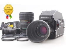 2Lens N MINT   Mamiya M645 PD Angle Finder Sekor C 80mm F2.8 55-110mm N JAPAN