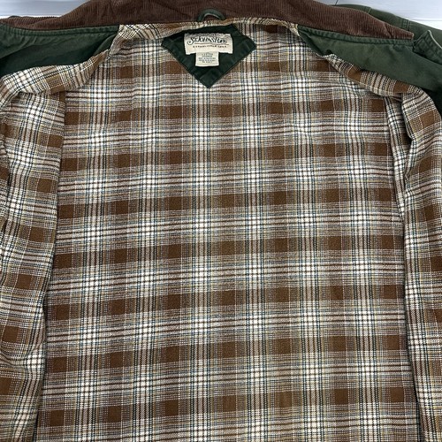 Chaqueta de pana St Johns Bay de colección para mujer forro a cuadros verde tareas de campo 1x LEER - Imagen 11 de 24