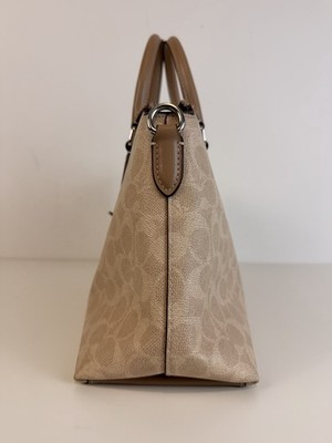 Coach Georgia Satchel Bag In Signature Canvas CW422 Gold/Tan/Brown