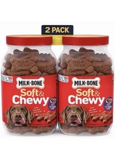 2 PACK - Milk-Bone Soft  Chewy Beef  Filet Mignon Recipe Dog Snacks 37 oz Each