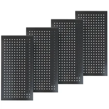 4 Pack Metal Pegboard Panels 24" x 12" Heavy Duty Steel Pegboard Wall Organizer