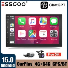 7" AI Chatgpt Double 2 DIN Car Stereo Android 15 4+64GB WiFi GPS Navi BT+DVR&AHD