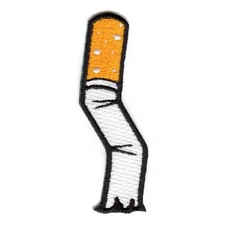 Crushed Cigarette Patch Embroidered Iron On