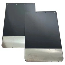 Mud Flaps & Stainless Steel Plates for Semi Trucks Tractor Trailer 24 x 36" 2PCS