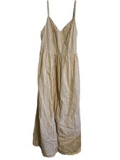 Old Navy Tan Gingham Cami Dress Size Medium Tall NWT 