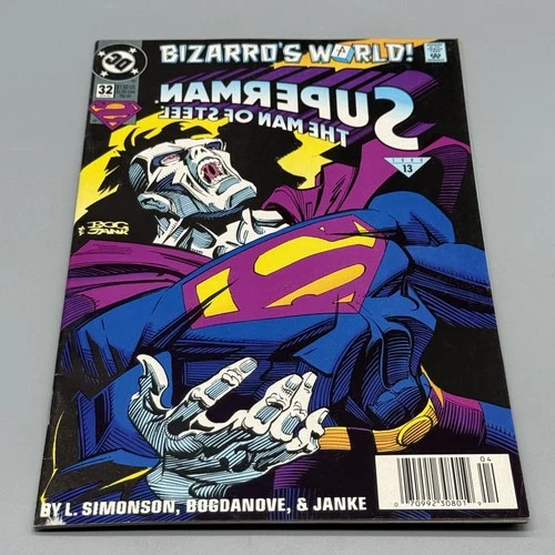 Vintage DC Comics Superman The Man of Steel #32 Apr 1994 Bizarro's World Comic