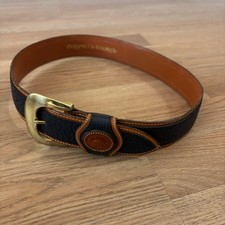Dooney  Bourke Blue Pebbled Leather Belt Brass Buckle Small 90005 USA Made