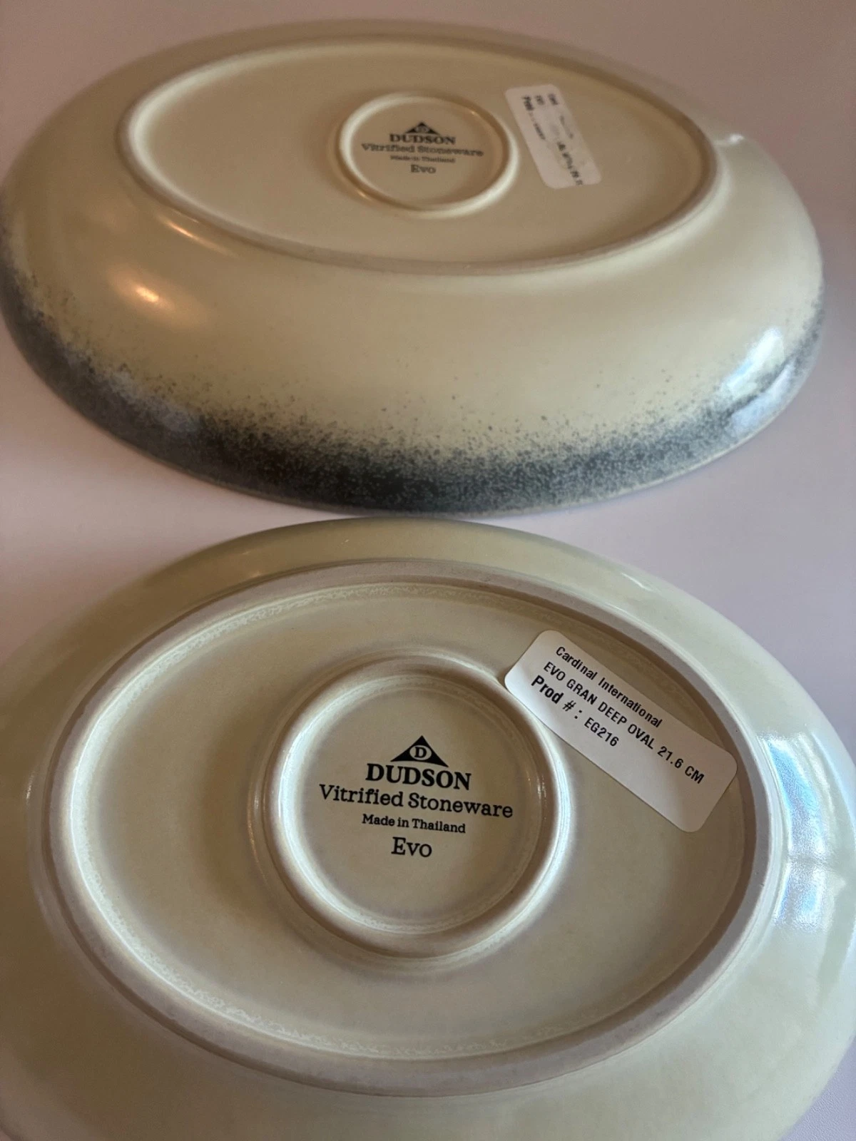 2 Dudson Evo Granite Oval Bowls Vitrified Stoneware Gray/Tan Excellent
Opens in a new window or tab