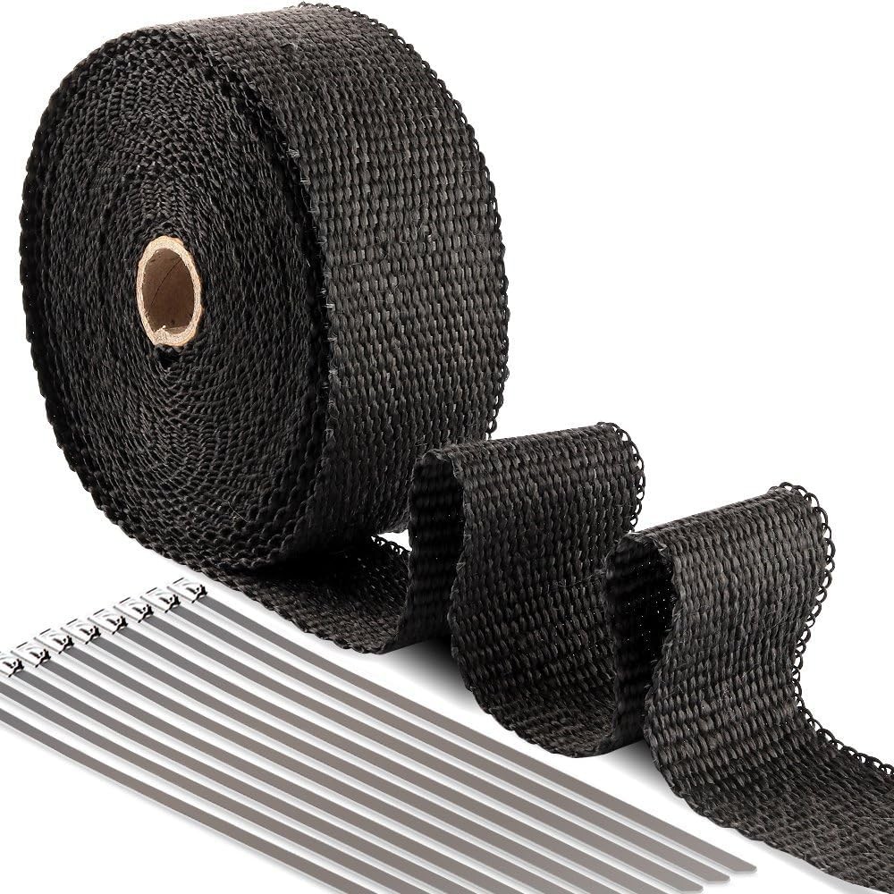 Ruban isolant thermique pour tuyau d'échappement collecteur et silencieux moto 10M