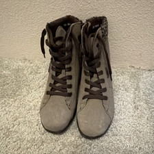 Andrea  Brown Lace Up  high top Bootie Womens...