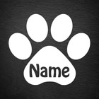 Paw Print Personalised Dog Name Decal Sticker Cat Pet Custom Vinyl Car Window