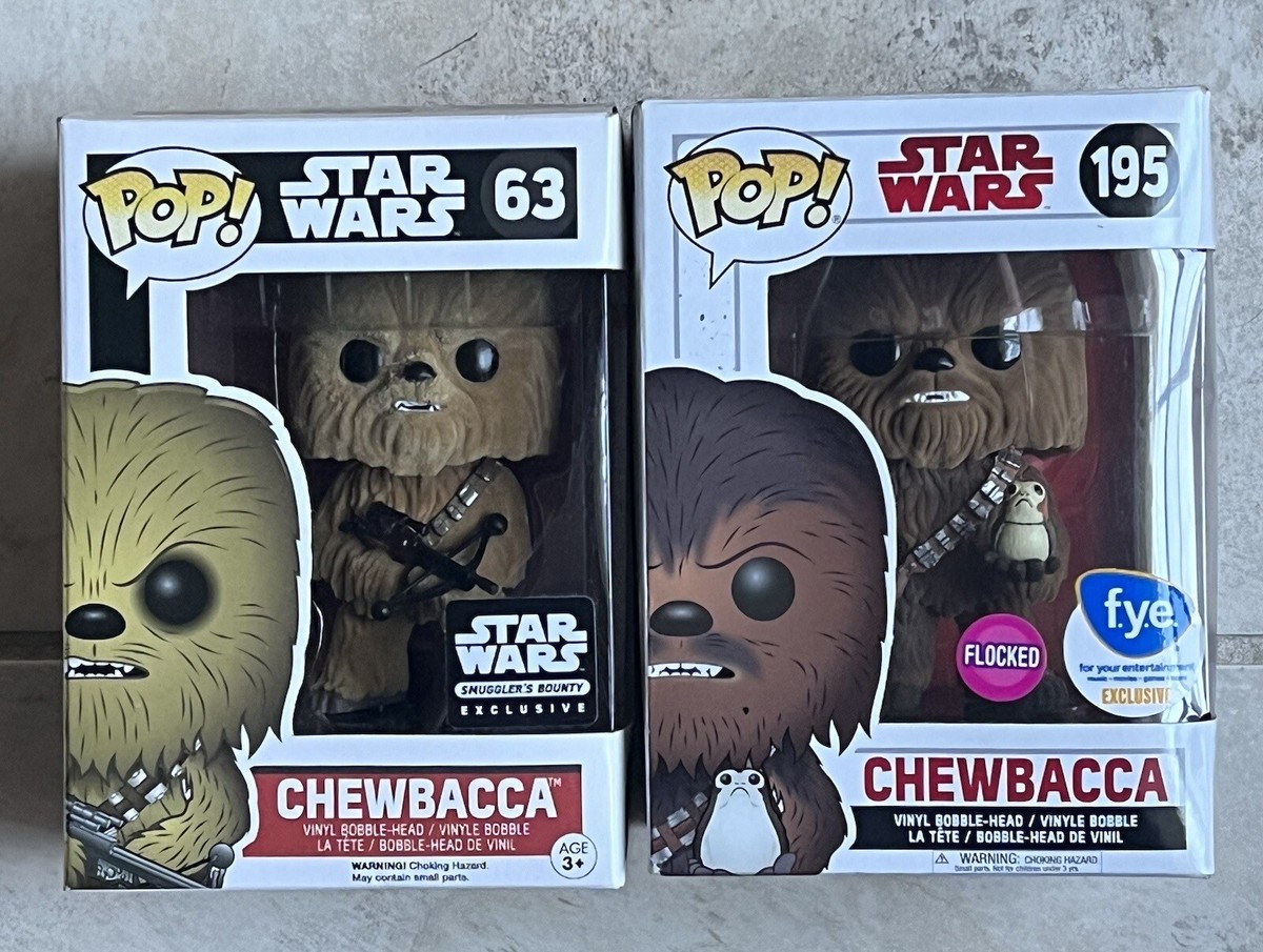 Funko Pop Star Wars Chewbacca + with Porg Flocked FYE Exclusive
