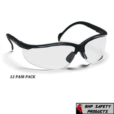 (12 PAIR) PYRAMEX VENTURE II SAFETY GLASSES CLEAR LENS WORK EYEWEAR SB1810S
