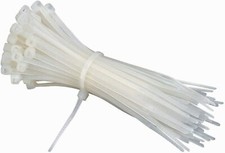  100 Clear 6" Inch Nylon Cable Wire Wrap Zip Ties 18 LBS UV Resistant - USA