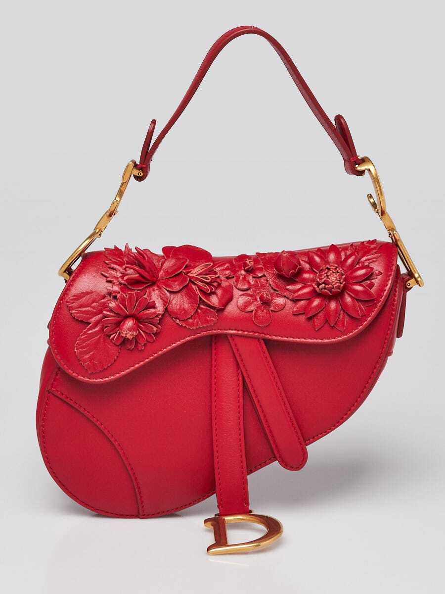 Christian Dior レザー ベルト ヴィンテージ 赤　　ゴールドレッド Christian Dior(クリスチャンディオール) リバーシブルレザー