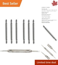 22mm Stainless Steel Watch Pins - Quick Install, Heavy-Duty - 6pcs  Tool