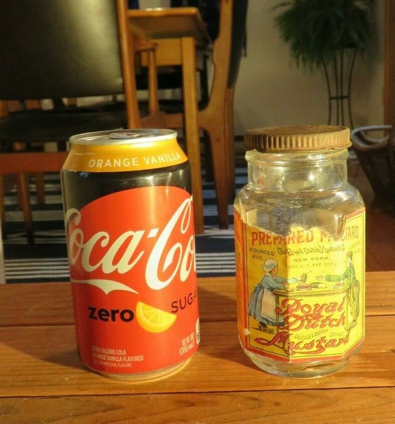 RARE PAPER LABEL THE ROYAL DUTCH MUSTARD COMPANY PREPARED MUSTARD JAR