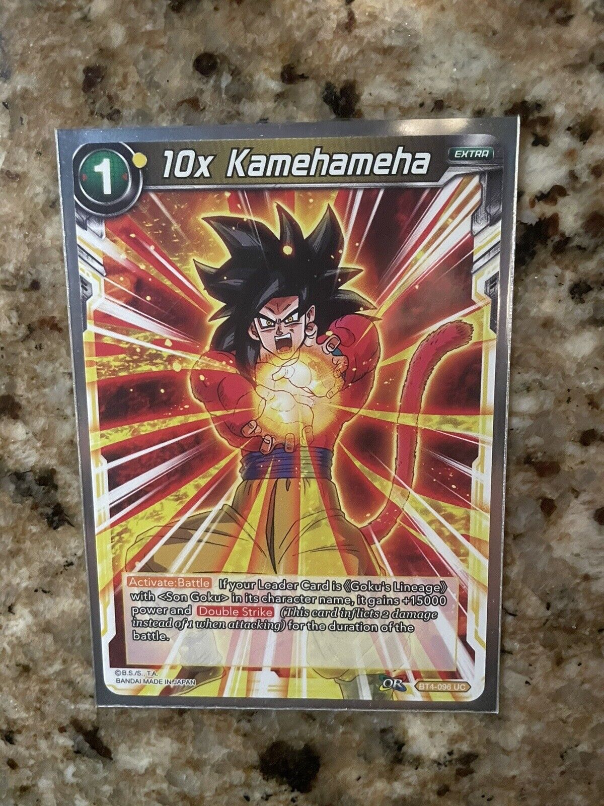 Dragon Ball Z Holo Foil UR Drip Card - Goku Flannel SC-UR-0012