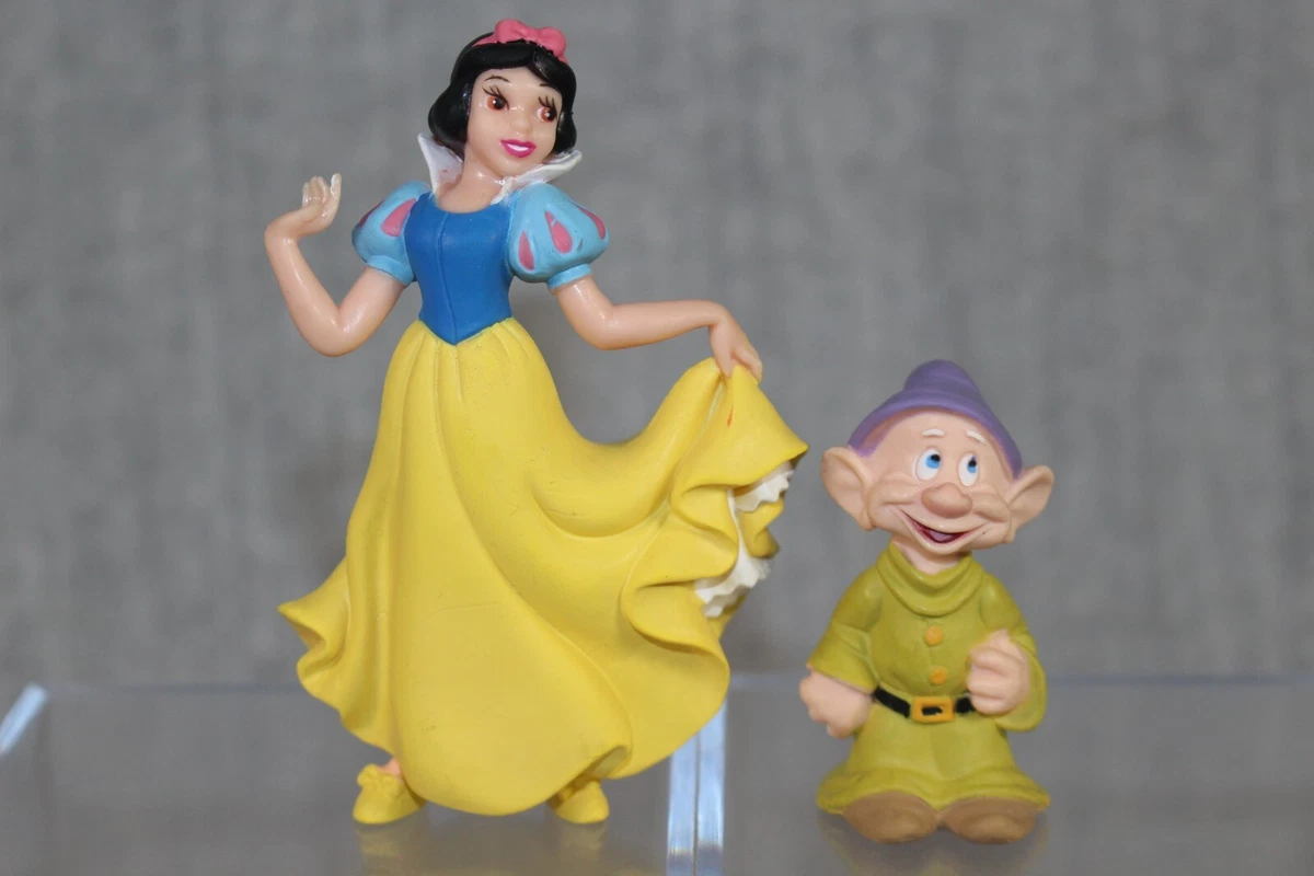 SNOW WHITE DISNEY Bullyland Handpainted PVC Figures Princess Dopey Germany 2000s
