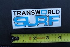 Transworld Surf Magazine Surfboards Clear Blue OG V41A Vintage Surfing STICKER