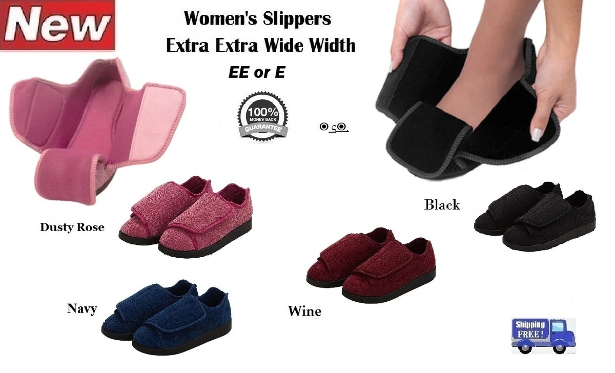 NEW SILVERTS WOMENS EXTRA WIDTH SLIPPERS SHOE SWOLLEN FEET DIABETIC BUNIONS | eBay