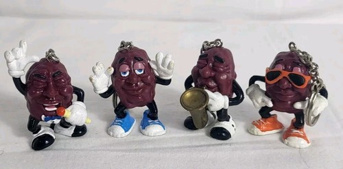 California Raisins Figure Keychain 1987 Calrab - Lot Of 4 | eBay
