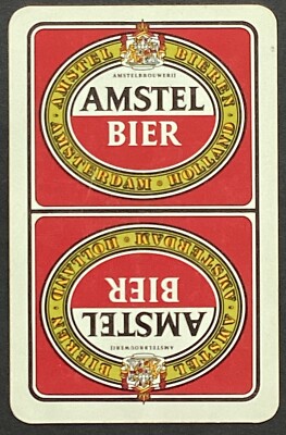 Amstel Beer Ad Vintage Single Swap Playing Card