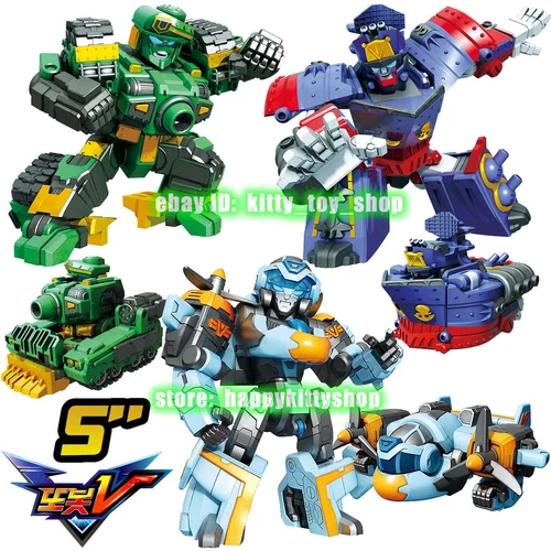 Tobot V Galaxy Detectives 5" Transform Figur Jungen Spielzeugauto LKW Fahrzeug Q Roboter - Bild 2 von 21