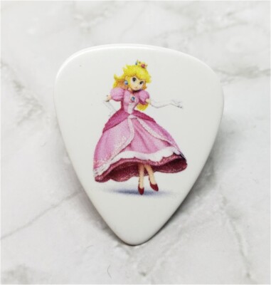 Super Mario Bros Princess Peach Guitar Pick Lapel Pin or Tie Tack