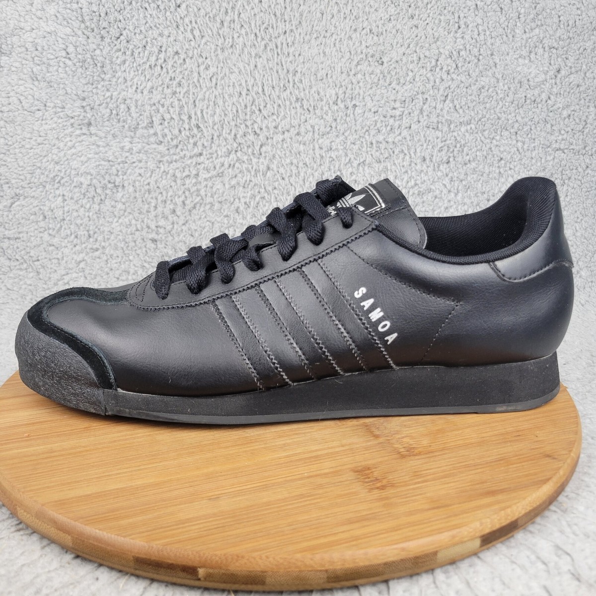 Adidas Samoa Sneakers Shoes Men Size 13 Black Leather Suede Lace