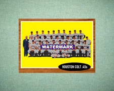Houston Colt 45s 45 Team Photo 1962 Style Custom Baseball Art Card