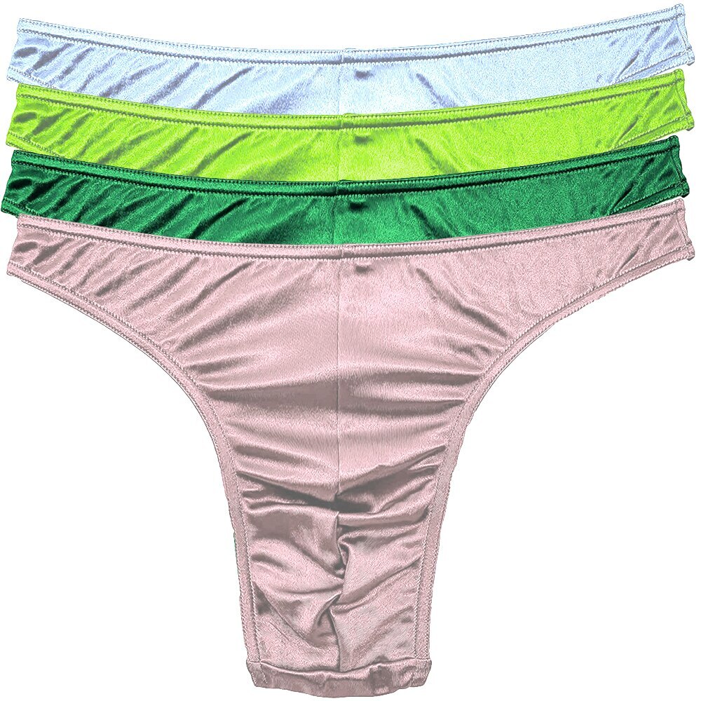 New Men's 2pcs Silky Sexy Underwear Multi Pack Men's Satin Bikini Briefs Panties eBay