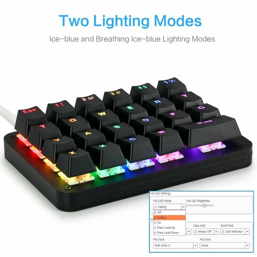 Einhandmakro Mechanische Tastatur RGB LED-Tastatur 23 Tasten Roter Schalter - Bild 3 von 6