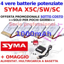 VERE batterie potenziate 1000 professional Drone SYMA X5C SC SW HEADLESS NUOVE