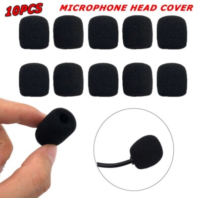 10x Headset Mini Mikrofon Windschutz Popschutz Schwamm Windschutzscheibe Neu