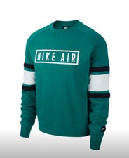 Image of BNWT Nike Air NSW Fleece Crew SWEATSHIRT SIZE LARGE -Green Mix