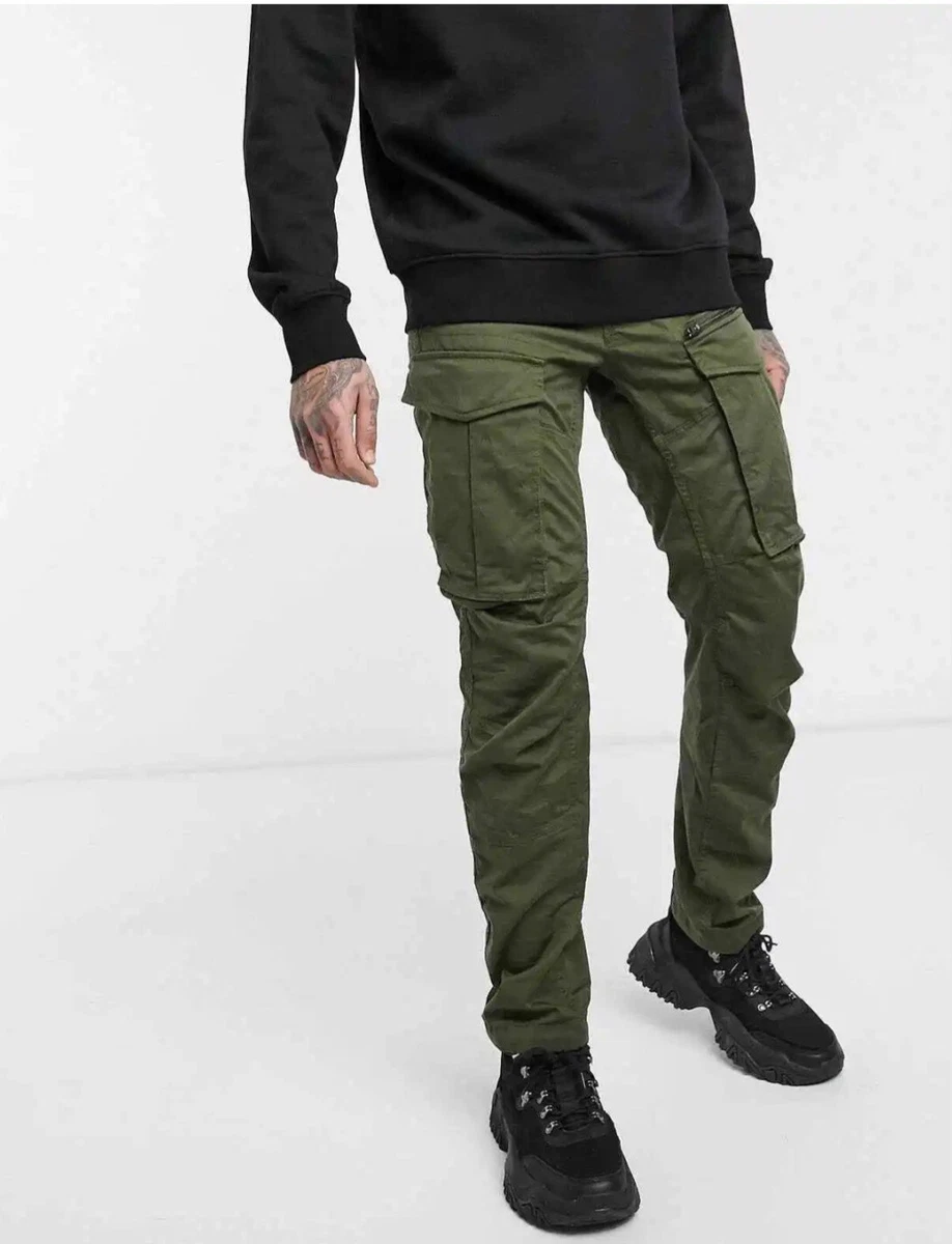 G Star Raw Rovic Zip 3D Straight Tapered Fit Cargo Pants Green
