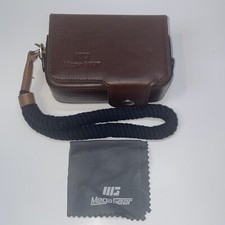 Mega Gear Brown Leather Camera Case Fits Sony Cyber-Shot Clean