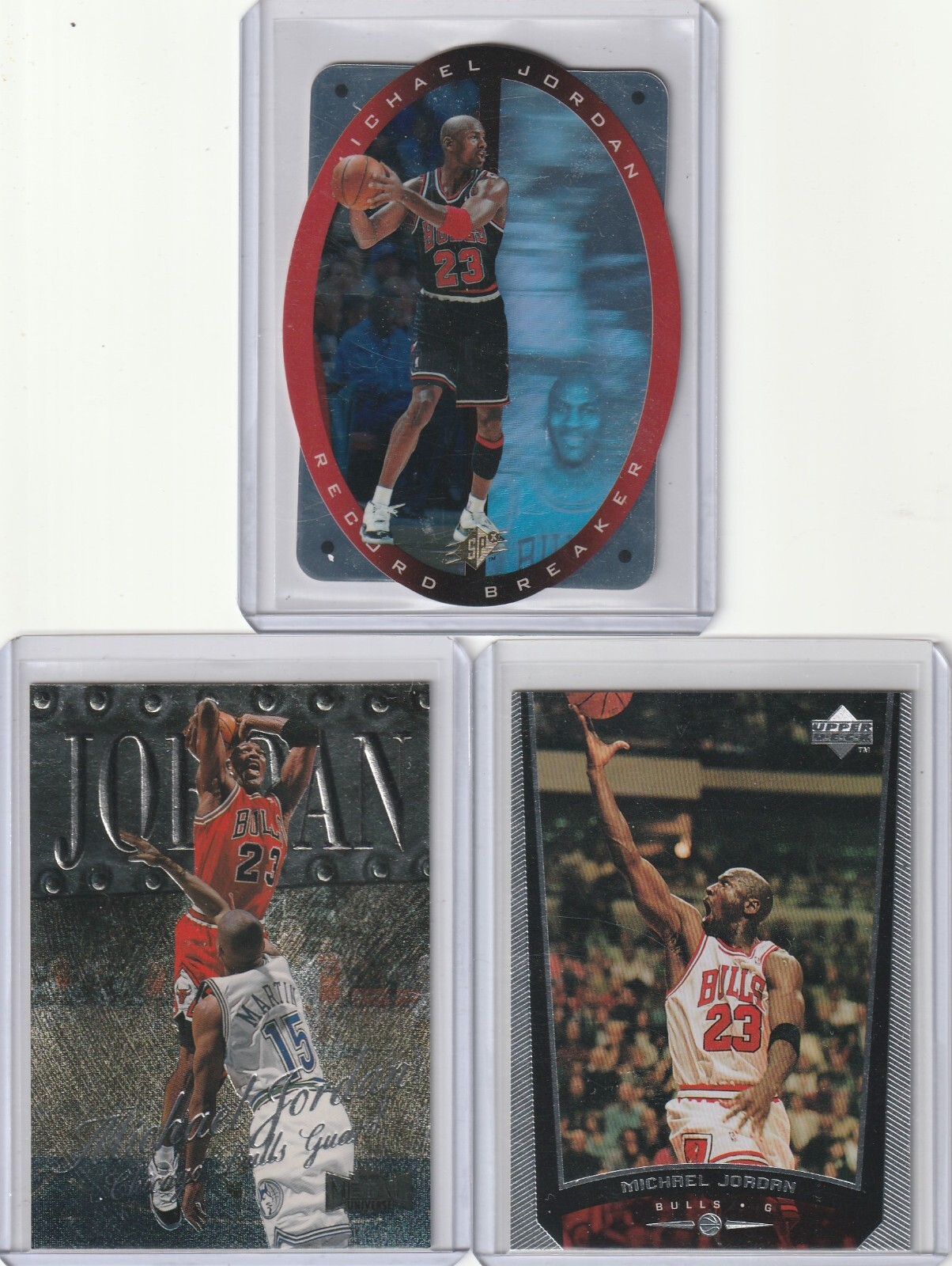 Michael Jordan 1996-97 SPx Holo Record Breaker Die-cut + Metal , Upper deck NM/M