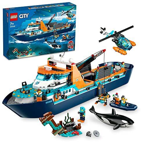 LEGO City Arctic Explorer 60368 Toy Blocks Present Adventure Boat Boat Girls - Picture 1 of 6